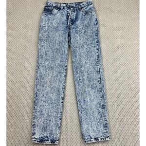 Vtg Levis 501 Jeans Womens 13 Blue Button Fly USA Made 80s Punk Rock Acid Wash